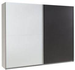 Ormar s kliznim vratima Lux 20 - bijeli/grafit