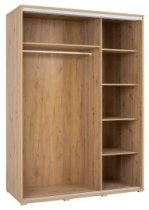 Ormar s kliznim vratima s grafikom Baletka 3 Penelopa 155 cm - kostanj wenge