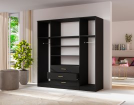 Ormar s ogledalom 4D - crni