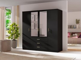 Ormar s ogledalom 4D - crni