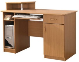 Radni stol Max s okruglim nastavkom - hrast riviera