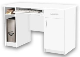 Radni stol Max bez nadgradnje - bijela