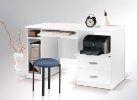 Radni stol s ladicama Max - bijela