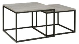 Set od dva klubski stolić Loft - hrast denver grafit