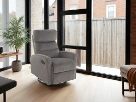 Počivaljka s relaks mehanizmom Noto Velvet - siv