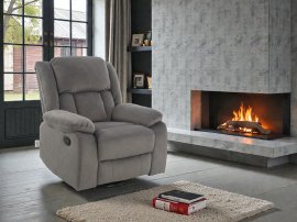 Fotelja s relaks mehanizmom Erice Line - siva