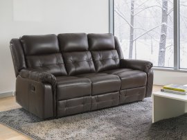 Kožna trosjed s relax mehanizmom Trevi lounge - espresso rjava
