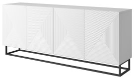 Komoda s metalnim okvirom Asha 200 4D - bijela