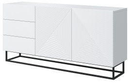 Komoda s metalnim okvirom Asha 167 2D3SZ - bijela