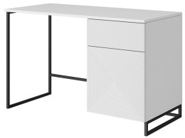 Radni stol s metalnim okvirom Asha 120 1D1SZ - bijela