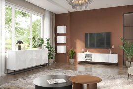 Zidni noćni ormarić Asha 40 1D - bijeli sjaj