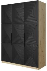 Ormar na postolju Asha 150 3D - crni/hrast artisan