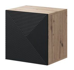 Zidni noćni ormarić Asha 40 1D - crna/hrast artisan