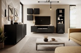 Dnevni boravak i spavaća soba Asha - crna