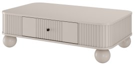 Stolić za dnevni boravak Vesper 100 - kašmir, na okruglim nogama, crne ručke