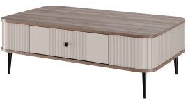 Klub stolić Vesper 100 - kašmir/orah, na crnim nogama