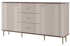 Komoda Vesper 160 2D3SZ - kašmir/orah, na zlatnim nogama