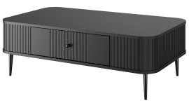 Stolić za dnevni boravak Vesper 100 - crna, na crnim nogama