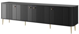 TV element Vesper 187 4D - črna, na zlatih nogah