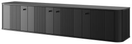 Zidni TV element Vesper 187 4D - crni, crne ručke