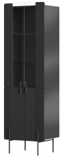 Vitrina Malmi 60 4D - crna, crne noge