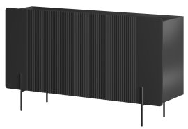 Komoda Malmi 150 3D - crna, crne noge