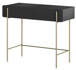 Toaletni stolić za šminkanje 100 2SZ Malmi 60 4D - crna, zlatne noge