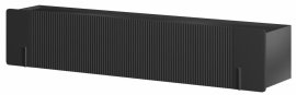Zidni TV element Malmi 200 2D2SZ - crni, crni dekor