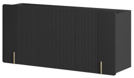 Zidna komoda Malmi 150 3D - crna, zlatni dekor