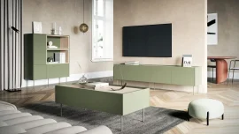 Dnevni boravak i spavaća soba Desin - maslinasto zelena