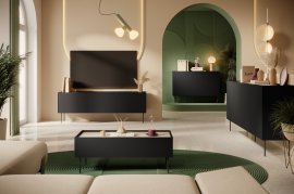 Dnevni boravak i spavaća soba Desin - crna