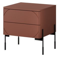 Noćni ormarić Sonatia 45 2SZ - burgundski crveni