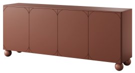 Komoda Sonatia II 200 4D - burgundska crvena