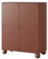 Komoda Sonatia II 120 2D2SZ - burgundska crvena