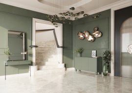 Dnevni boravak i spavaća soba Sonatia II - maslinasto zelena