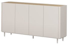 Komoda Elivo 200 4D s nogicama - kašmir/nauljeni hrast