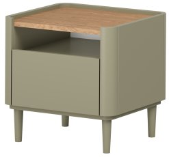 Noćni ormarić Elivo 50 1SZ s nogicama - eukaliptus/baltski dune hrast