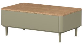 Klub stolić Elivo 100 2SZ s nogicama - eukaliptus/baltski dune hrast