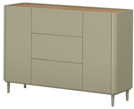 Komoda Elivo 150 2D3SZ s nogicama - eukaliptus/baltski dune hrast