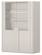 Vitrina Amilio 100 2D - kašmir/hrast nauljeni/ručke kašmir