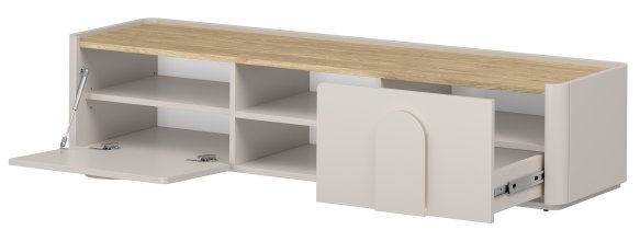 Bogart - TV komoda Amilio 170 1K1SZ - kašmir/hrast nauljeni/ručke kašmir