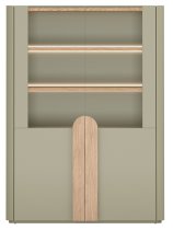 Vitrina Amilio 100 2D - eukaliptus/hrast baltic dune/ručke hrast prirodni