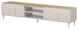 TV komoda Amilio 220 1K1SZ s nogicama - kašmir/hrast nauljeni/ručke kašmir