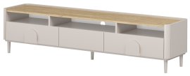 TV komoda Amilio 200 1K2SZ s nogicama - kašmir/hrast nauljeni/ručke kašmir