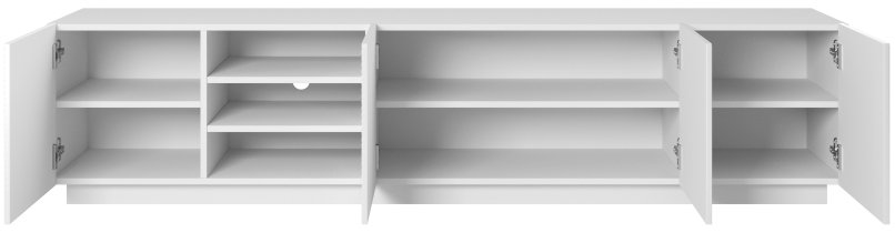 TV komoda na postolju s policama Asha 200 5D - bijela 