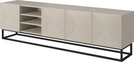 TV komoda s policama Asha 200 5D (metalni okvir) - kašmir