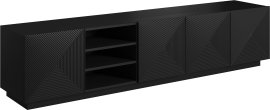 TV komoda na postolju s policama Asha 200 5D - crna
