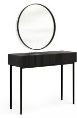 Toaletni stolić s ogledalom Nicole 80 cm - crni