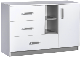 Komoda Trafiko 7 - bijela/siva