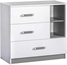 Komoda Trafiko 8 - bijela/siva